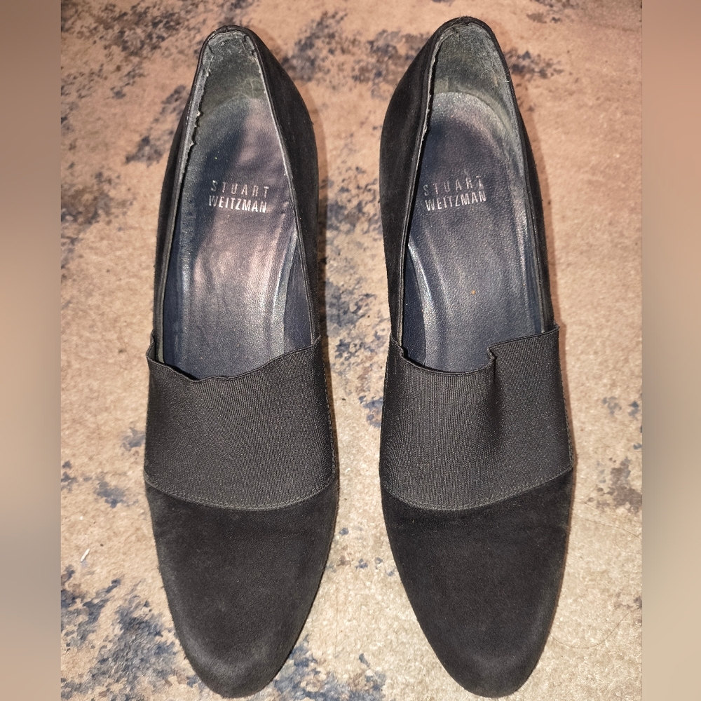 Stuart Weitzman Black Suede Pumps